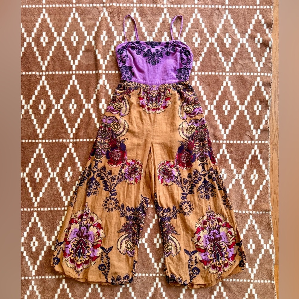 Free People Indio Sun Jumpsuit in Golden Combo - Picture 3 of 16